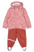 Dai Regnset m. Hängslen - Dusty Rose Strawberry AOP