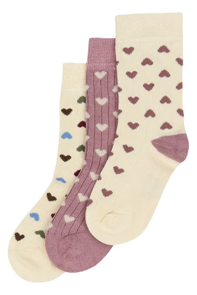 Strumpor Bambu 3-pack - Heart Mix - 27/30 | Barnkläder - Strumpor & strumpbyxor - Strumpor | BabyMode
