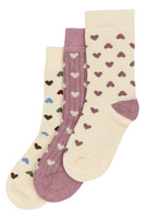Strumpor Bambu 3-pack - Heart Mix