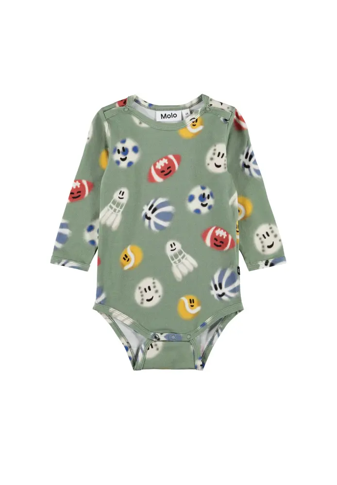 Molo Foss Långärmad Body - Cutie Balls - 92 | Barnkläder - Bodys & overaller - Långärmad body | BabyMode