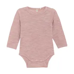 Långärmad Body Ull - Starling Melange | Kläder - Ull - Ullbodys | BabyMode