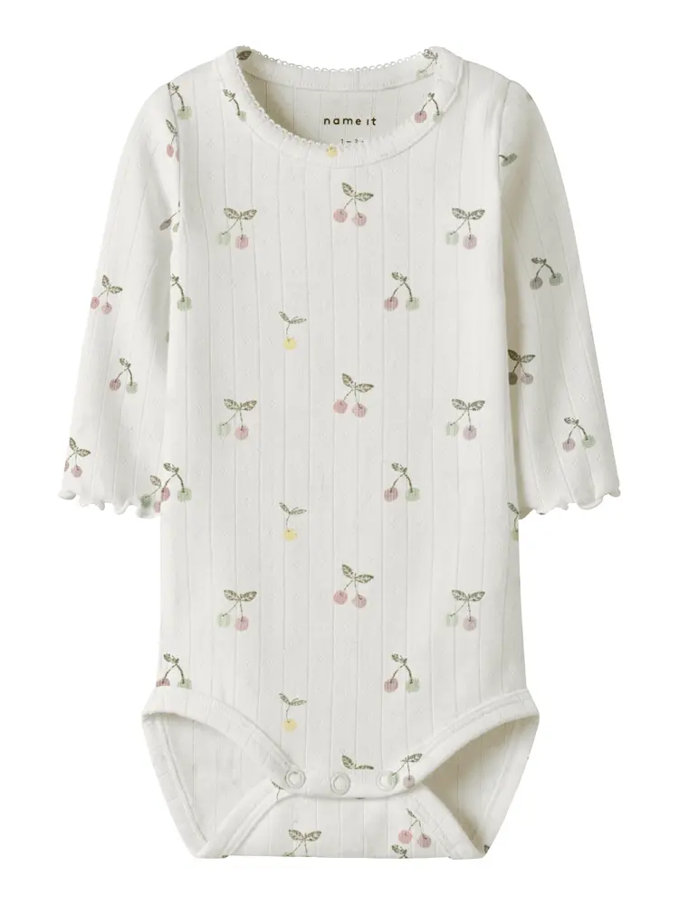 Ficherry Långärmad Body - Cloud Dancer - 74 | Barnkläder - Bodys & overaller - Långärmad body | BabyMode