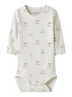 Ficherry Långärmad Body - Cloud Dancer