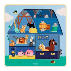 Pussel 3 Lager Chez Moo | Leksaker - Spel & pussel - Pussel | BabyMode