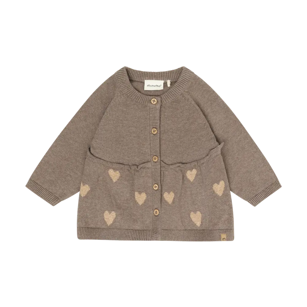 Minymo Kofta - Dark Brown Melange - 86