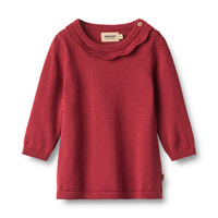 Wheat Nannie Stickad Klänning - Red Cherry