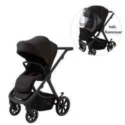 Evoke Sittvagn inkl. Regnskydd - Svart | Barnvagnar | BabyMode