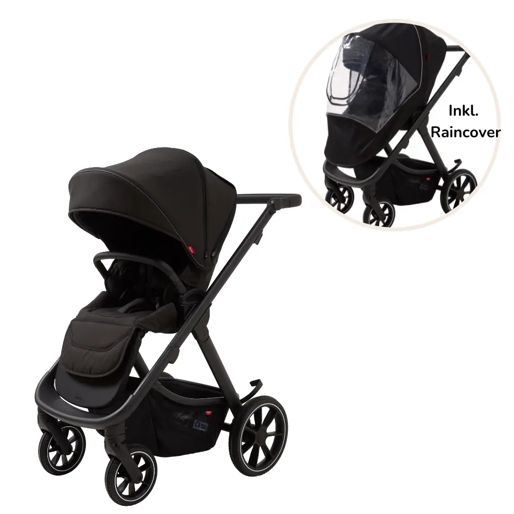 Odder Evoke Sittvagn Inkl. Regnskydd - Svart | Barnvagnar - Sittvagnar | BabyMode