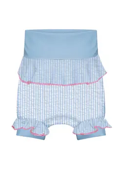 Badblöja neopren - Seersucker - Frill - Blue | Kläder - Badkläder - Badblöjor | BabyMode