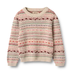 Olga Jaquard Tröja - Multi | Kläder - Toppar - Koftor, västar & tröjor | BabyMode