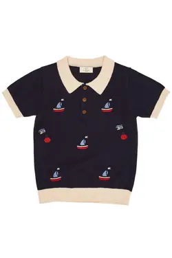 Polo m. både - CREAM/NAVY | Kläder - Toppar - T-shirts & toppar | BabyMode