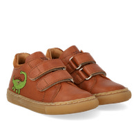 Sneaker m. Dino Broderi - Cognac/Cognac