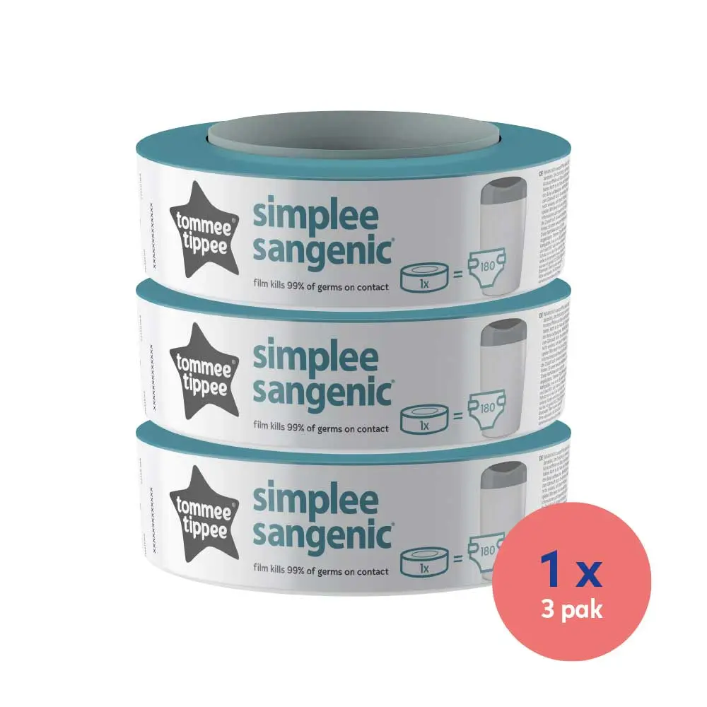 Tommee Tippee Simplee Sangenic Refill Blöjpåsar 3-pack | Baby & Barn - Sköta - Blöjhinkar & refillpåsar | BabyMode
