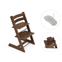 Stokke® Tripp Trapp Stol Oak Inkl. Newborn Set & Babyset - Warm Brown