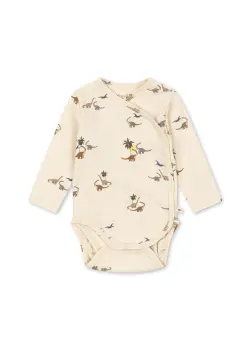 Basic Långärmad Newborn Body - Stripe Bluie | Kläder - Bodys & overaller - Omlottbody | BabyMode