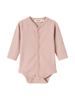 Bruno Långärmad bodysuit - Faded rose | Kläder - Bodys & overaller - Långärmad body | BabyMode