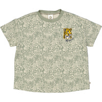 Leopard printet oversize t-shirt - 690000218