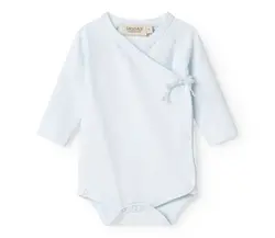Långärmad Omlottbody Belita - Light Blue | Kläder - Bodys & overaller - Omlottbody | BabyMode