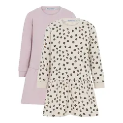 Långärmad Klänning 2-pack - Rosa/Leo | Kläder - Toppar - Klänningar - Klänningar | BabyMode