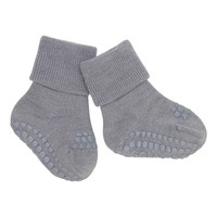 Skridsikre Strømper -  Merino Uld - Grey melange
