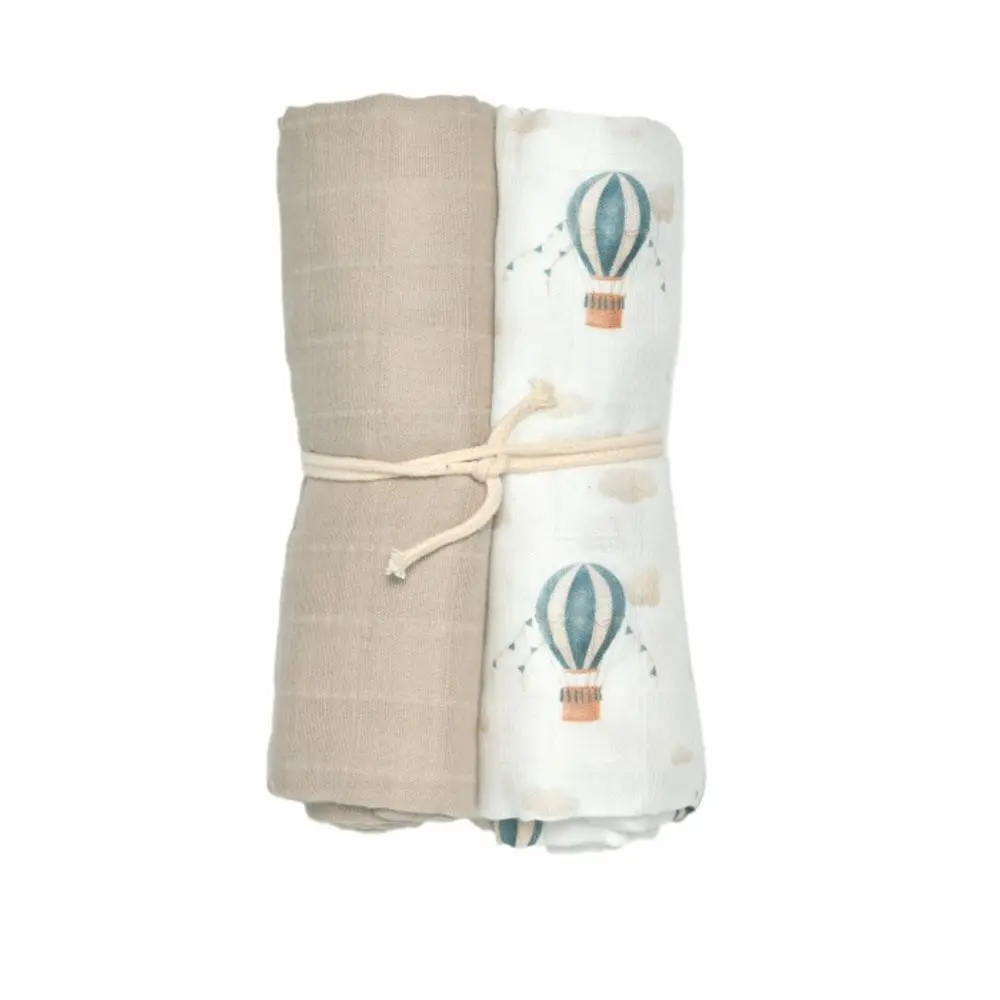 Mini Dreams Muslinfilt - Vintage Balloon 2-pack | Baby & Barn - Skötbordstillbehör - Muslinfiltar & våtservetter | BabyMode