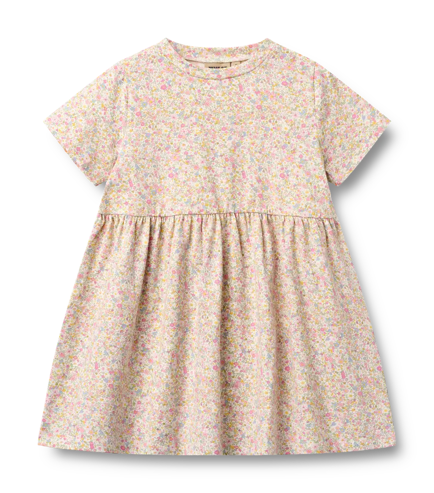 Jersey Klänning Anna - Blush Flower Meadow - 104 | Barnkläder - Toppar - Klänningar - Klänningar | BabyMode
