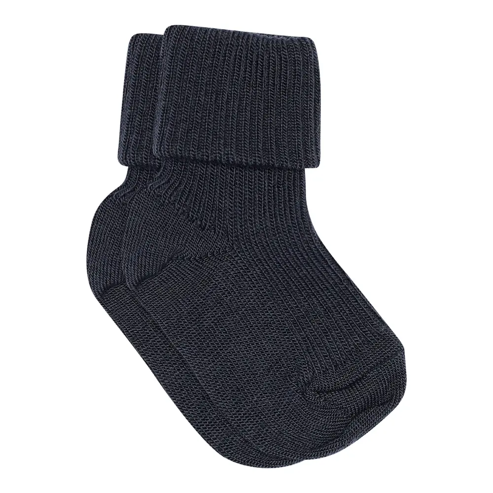 Ankelstrumpor Ull Rib - Navy - 25/28 | Barnkläder - Ull - Strumpor & ullstrumpbyxor | BabyMode