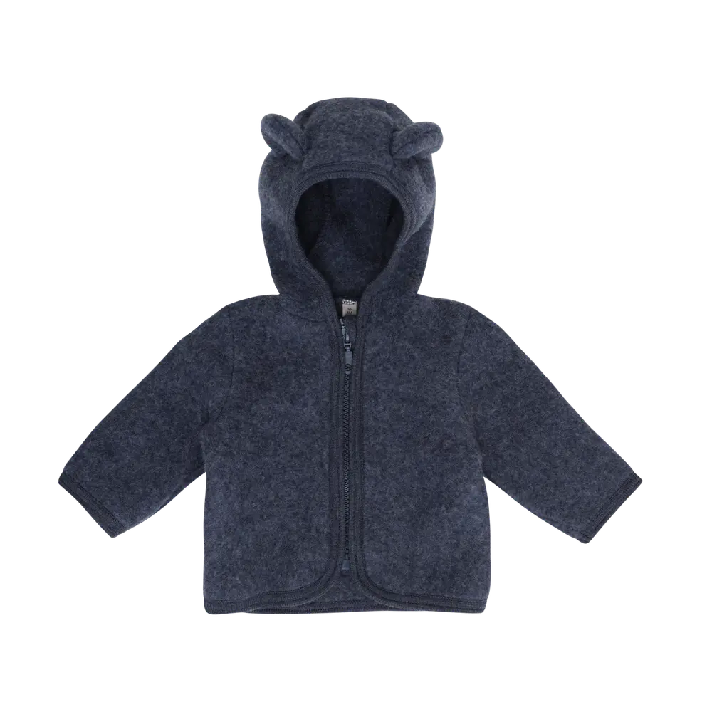 Huttelihut Jacka Med Öron I Ullfleece - Ombre Blue Melange - 92