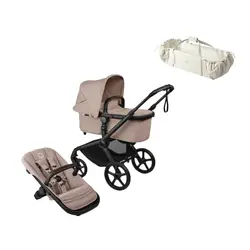 Bugaboo Fox 5 Renew Complete - Black/Desert Taupe Melange inkl. Sleepcarrier X Oat Beige | Barnvagnar | BabyMode