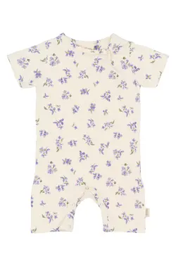 Star Jumpsuit - Eggnog Viola AOP