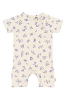 Star Jumpsuit - Eggnog Viola AOP