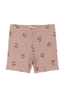Oona Tight Rib Shorts - Adobe rose