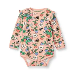Langærmet body med jordbær - 536 | Kläder - Bodys & overaller - Långärmad body | BabyMode