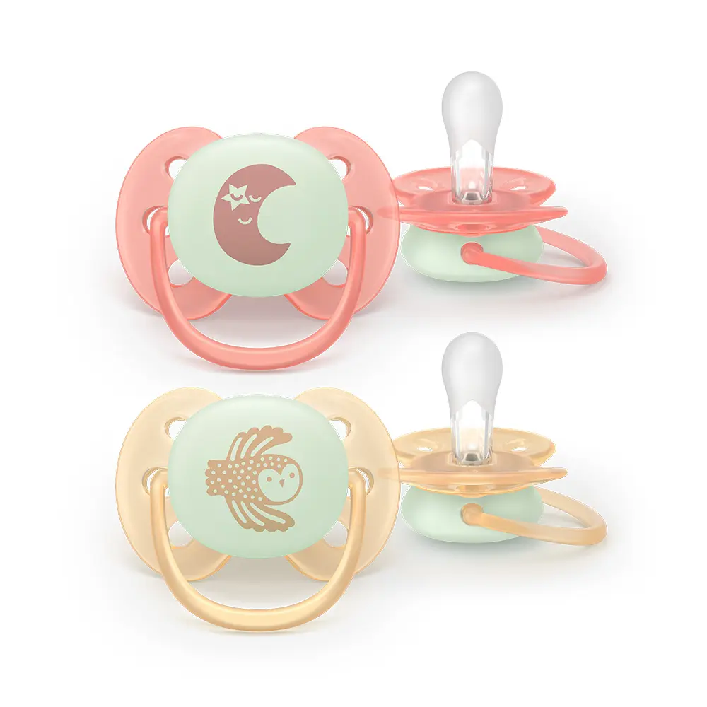 Philips Avent Ultra Soft Nattnapp 0-6m - Gul/Röd