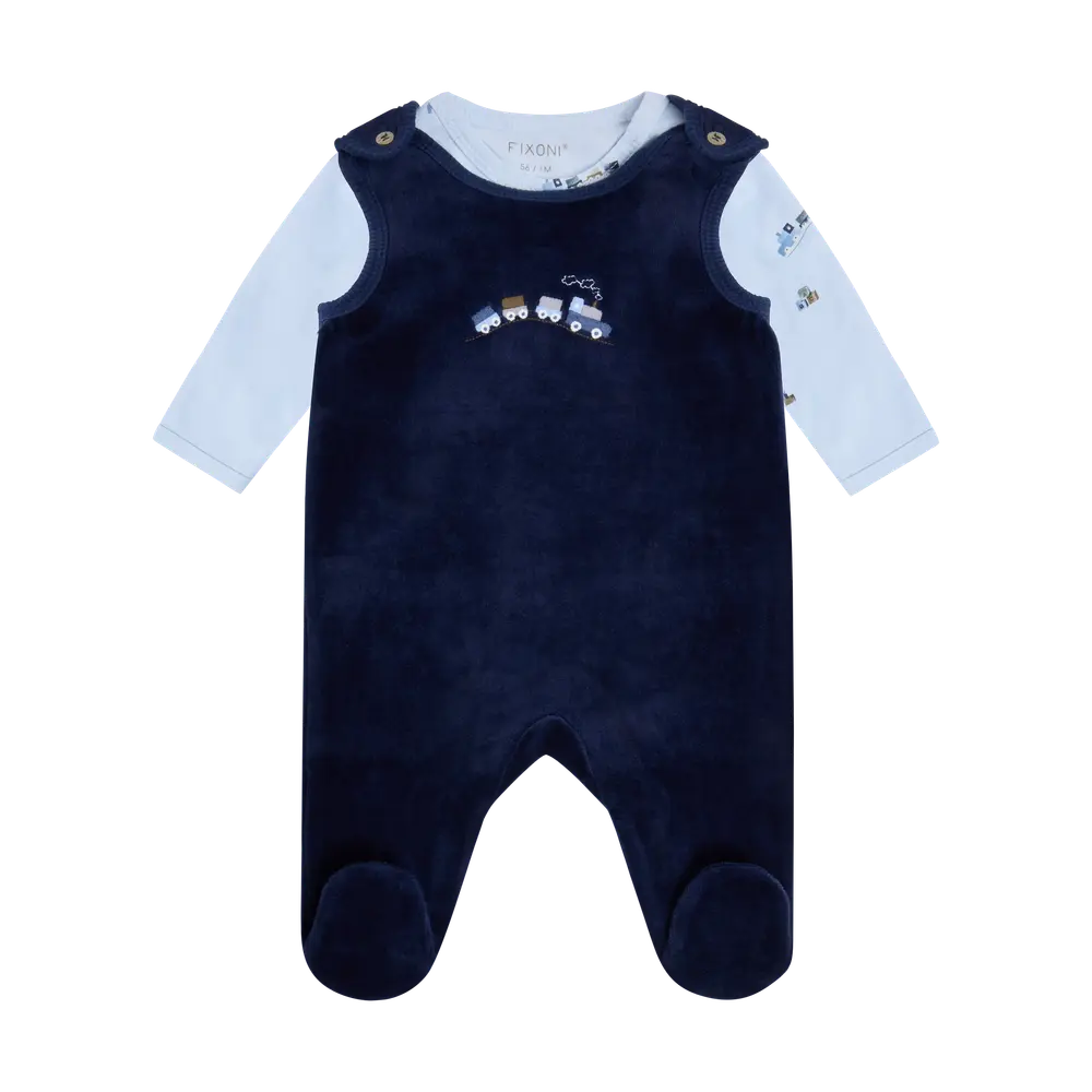 Fixoni Set m. Body och Velour Romper - Navy Blazer - 44