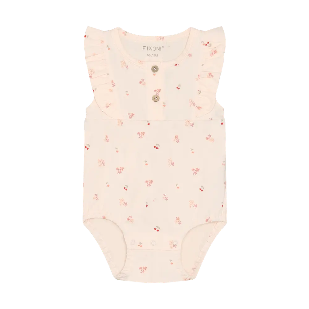 Romper - Dusty Rose - 68 | Barnkläder - Bodys & overaller - Body utan ärmar | BabyMode
