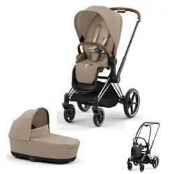 Cybex E-Priam Duovagn - Cozy beige/Chrome brown