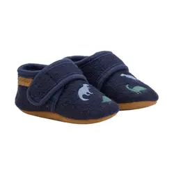 Ulltofflor med Broderi - Navy | Skor - Inneskor & tofflor - Ulltofflor | BabyMode