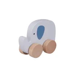 Wooden Elephant on Wheel | Leksaker - Babyleksaker - Dragleksaker | BabyMode