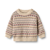 Wheat Harlow Jacquardtröja - Offwhite