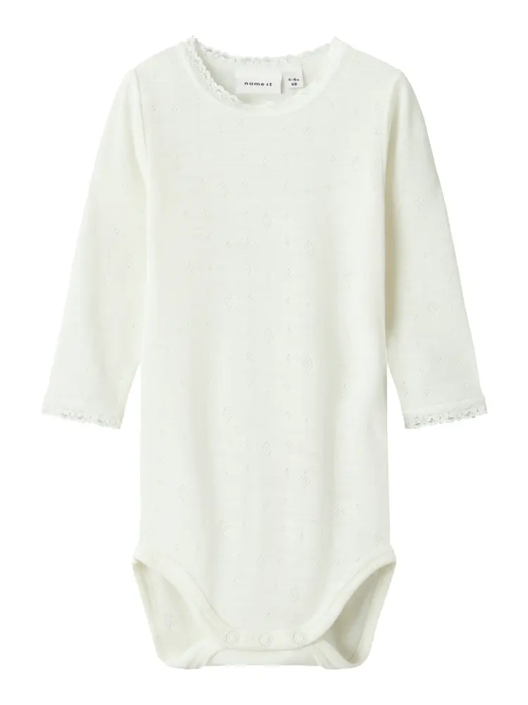 Name It Wang Långärmad Ullbody - Snow White - 80