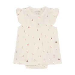 Kortärmad Bodyklänning Pointelle - Eggnog | Kläder - Toppar - Klänningar - Bodyklänningar | BabyMode