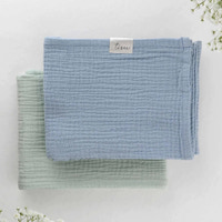 Muslinfilt Set Ljusgrön + Ljusblå