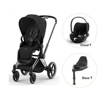 Priam Sittvagn + Cloud T + Basenhet T - Sepia Black/Chrome Black