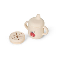 Snack- og drickkopp 2-i-1 Ladybug