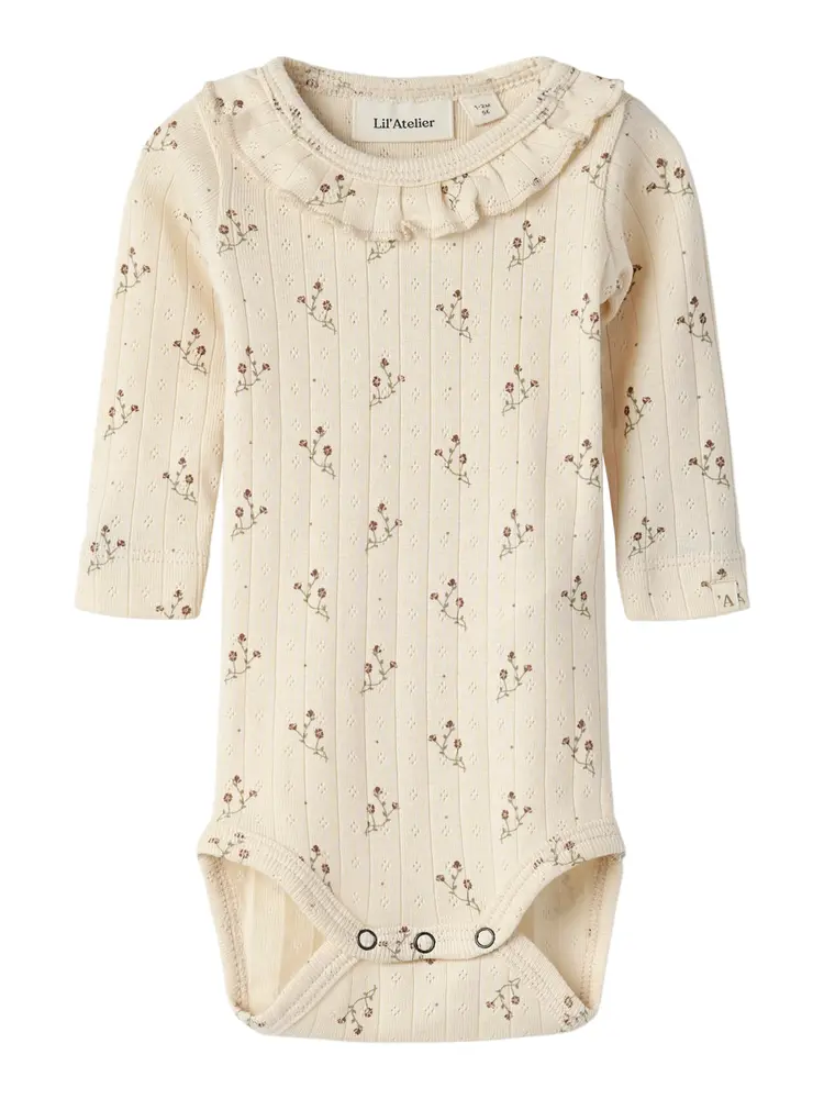 Rachello Ria Långärmad Body - Novelle Peach - 80 | Barnkläder - Bodys & overaller - Långärmad body | BabyMode