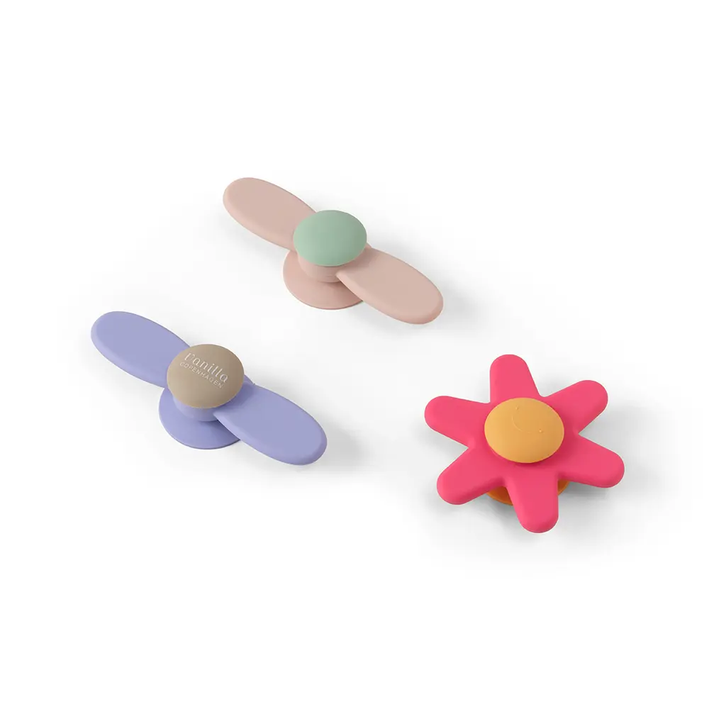 Baby spinners med sugkopp - 3-pack - Pink | Leksaker - Vattenlek - Badleksaker | BabyMode