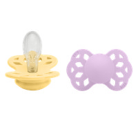 Nappar Infinity 2-pack Silikon symmetrisk - Butter/Violet Sky