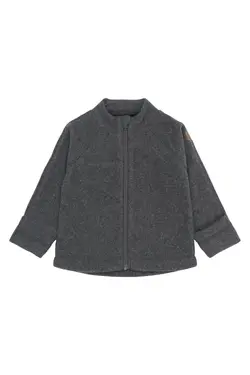 Bomullsfleecejacka - Anthracite Melange | Barnkläder - Ytterplagg - Softshell & fleece - Fleece | BabyMode