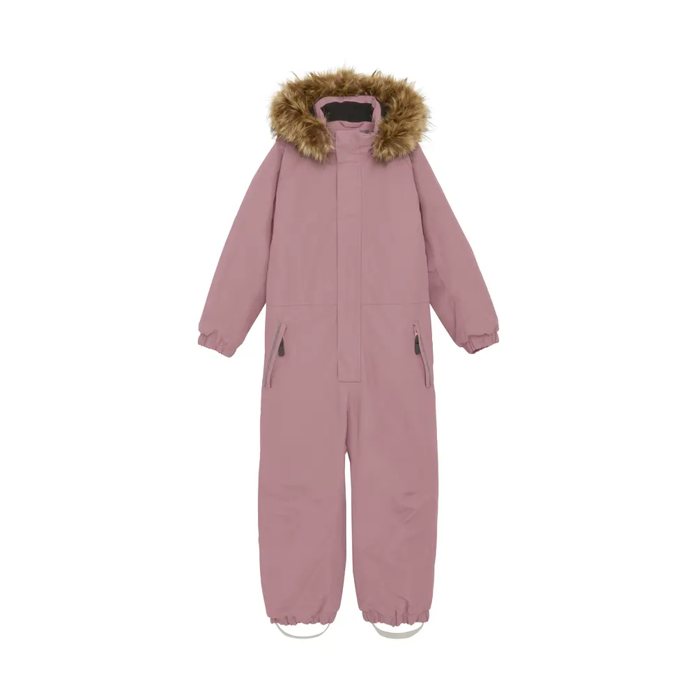 Vinteroverall med Fuskpäls - Woodrose - 122